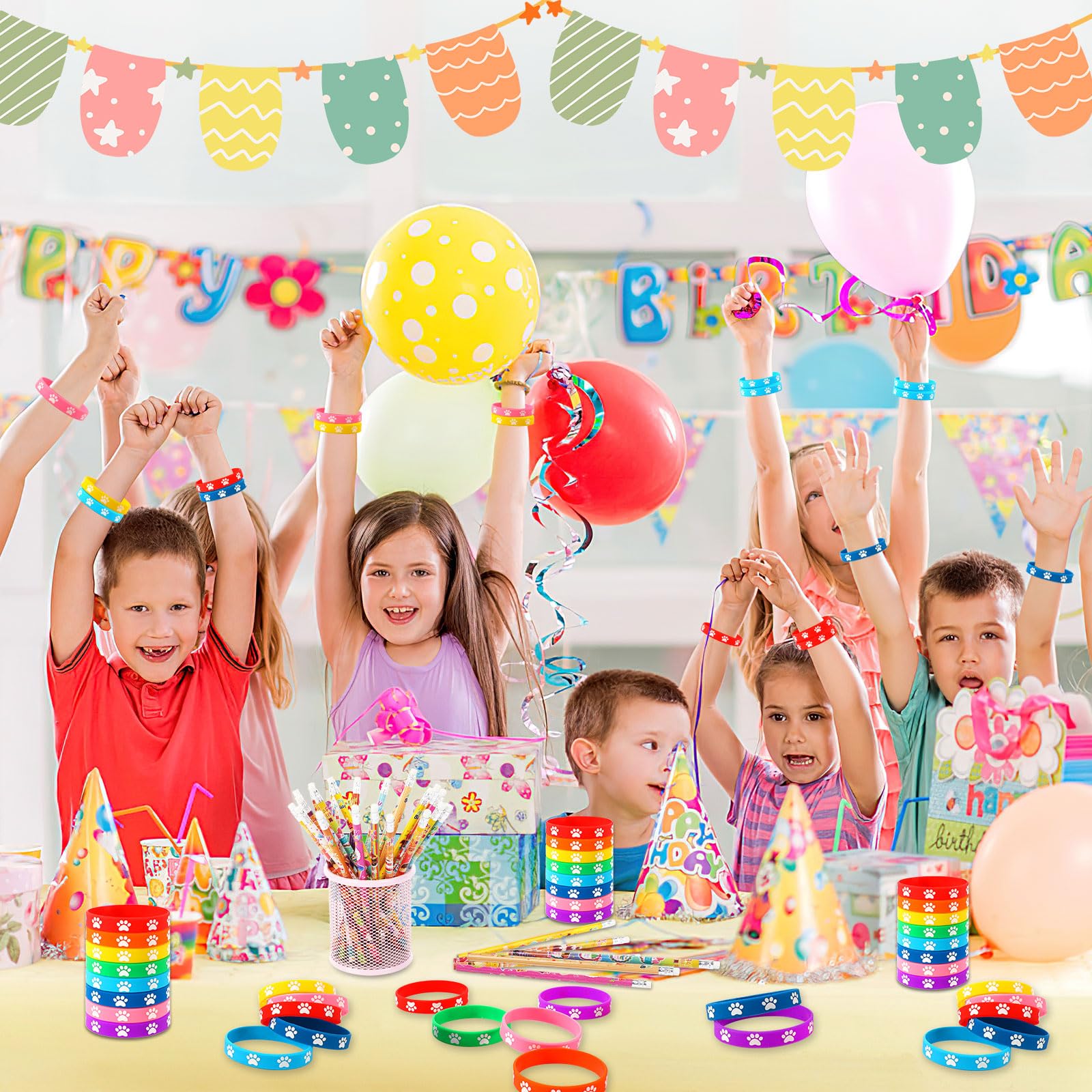 JUNEBRUSHS eight-color mix boosts visibility at birthdays and showers.