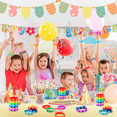 JUNEBRUSHS eight-color mix boosts visibility at birthdays and showers.