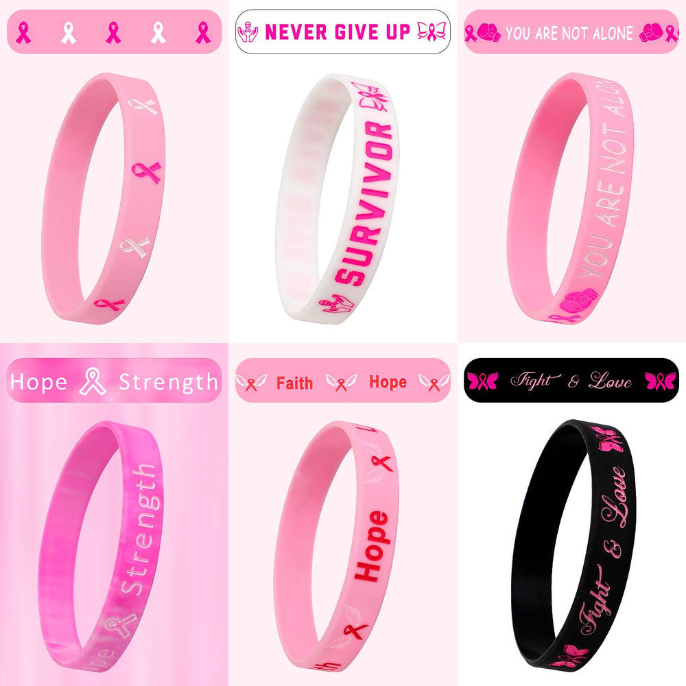 JUNEBRUSHS pink power bracelet design to raise awareness and show solidarity.