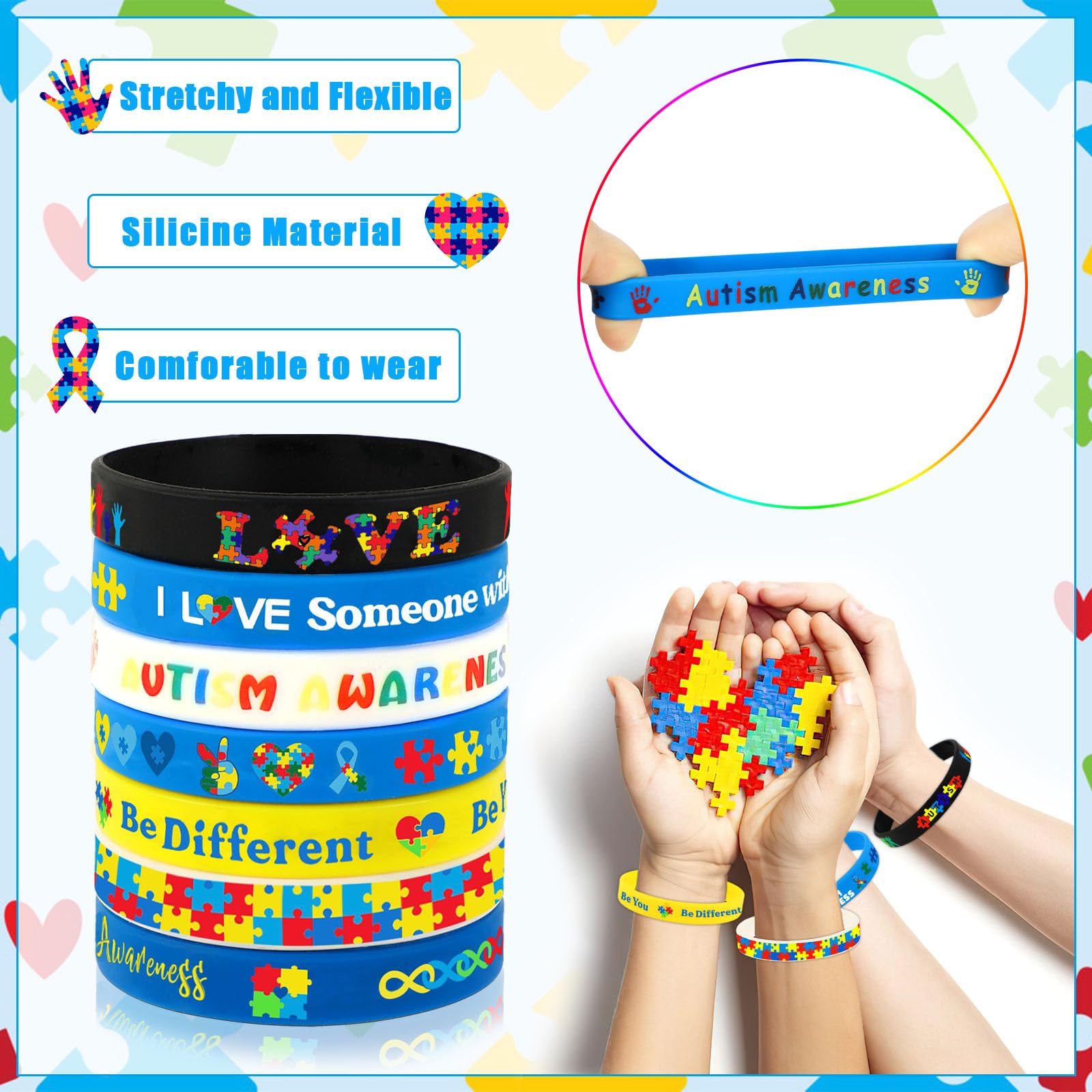 JUNEBRUSHS color-rich bracelets support inclusive environments at school, home, and events.