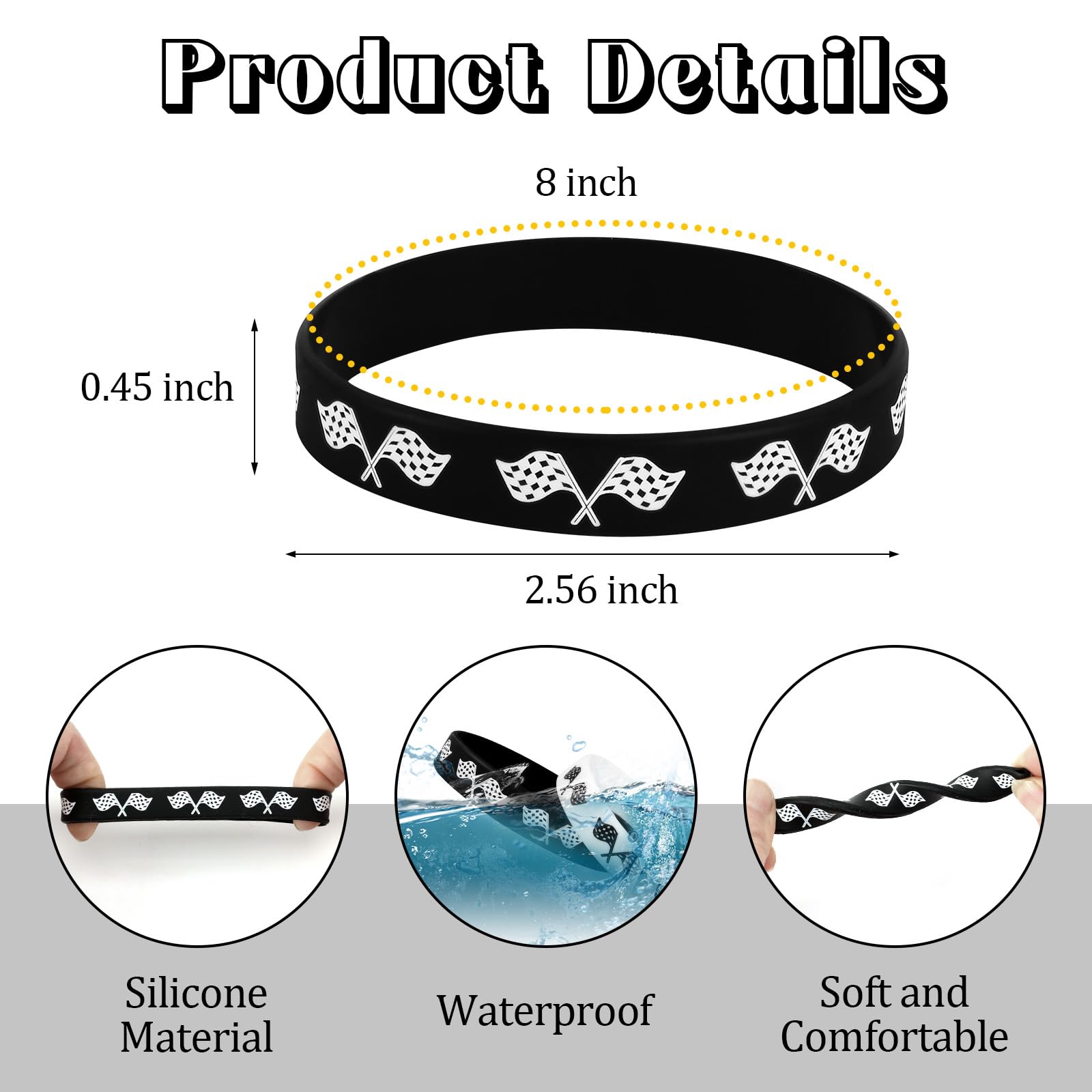 JUNEBRUSHS elastic-fit wristbands adapt to all wrists for quick wear.