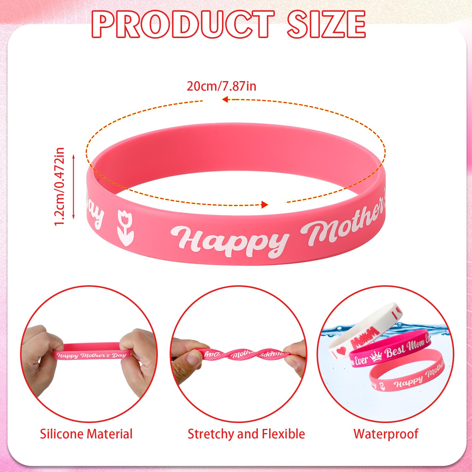 JUNEBRUSHS Mother's Day bracelets flowers design, adds festive charm to celebrations