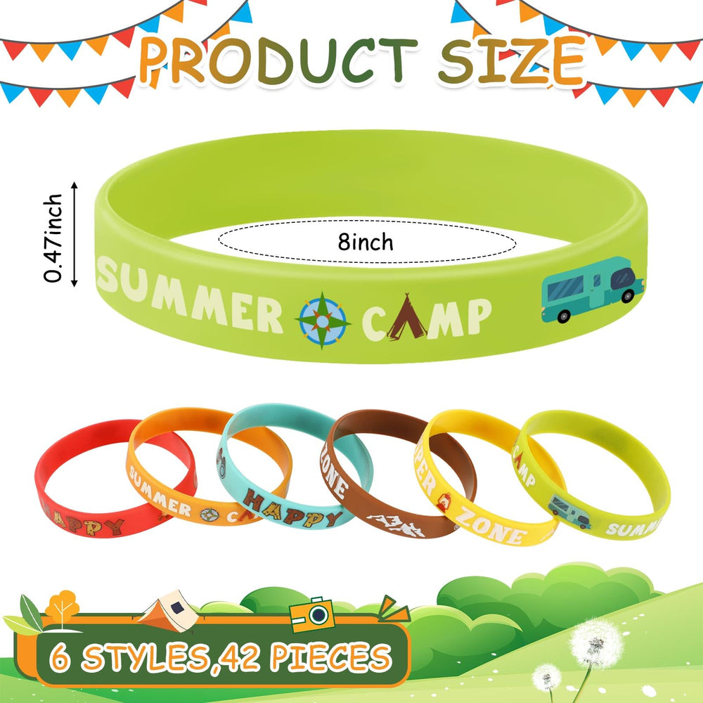 JUNEBRUSHS motorhome motif bracelet, soft silicone for adventure-themed gatherings