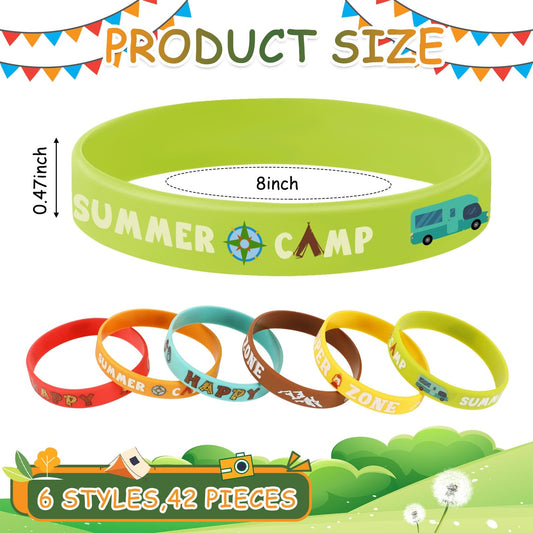 JUNEBRUSHS motorhome motif bracelet, soft silicone for adventure-themed gatherings