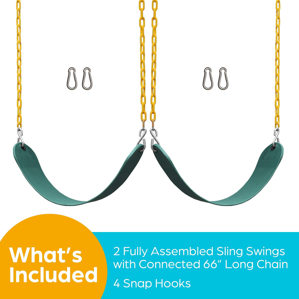 Jungle Gym Kingdom backyard swing setup ready-to-hang for fast setup