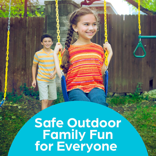 Heavy-duty chains (66 inches) in blue for Jungle Gym Kingdom swing kit.