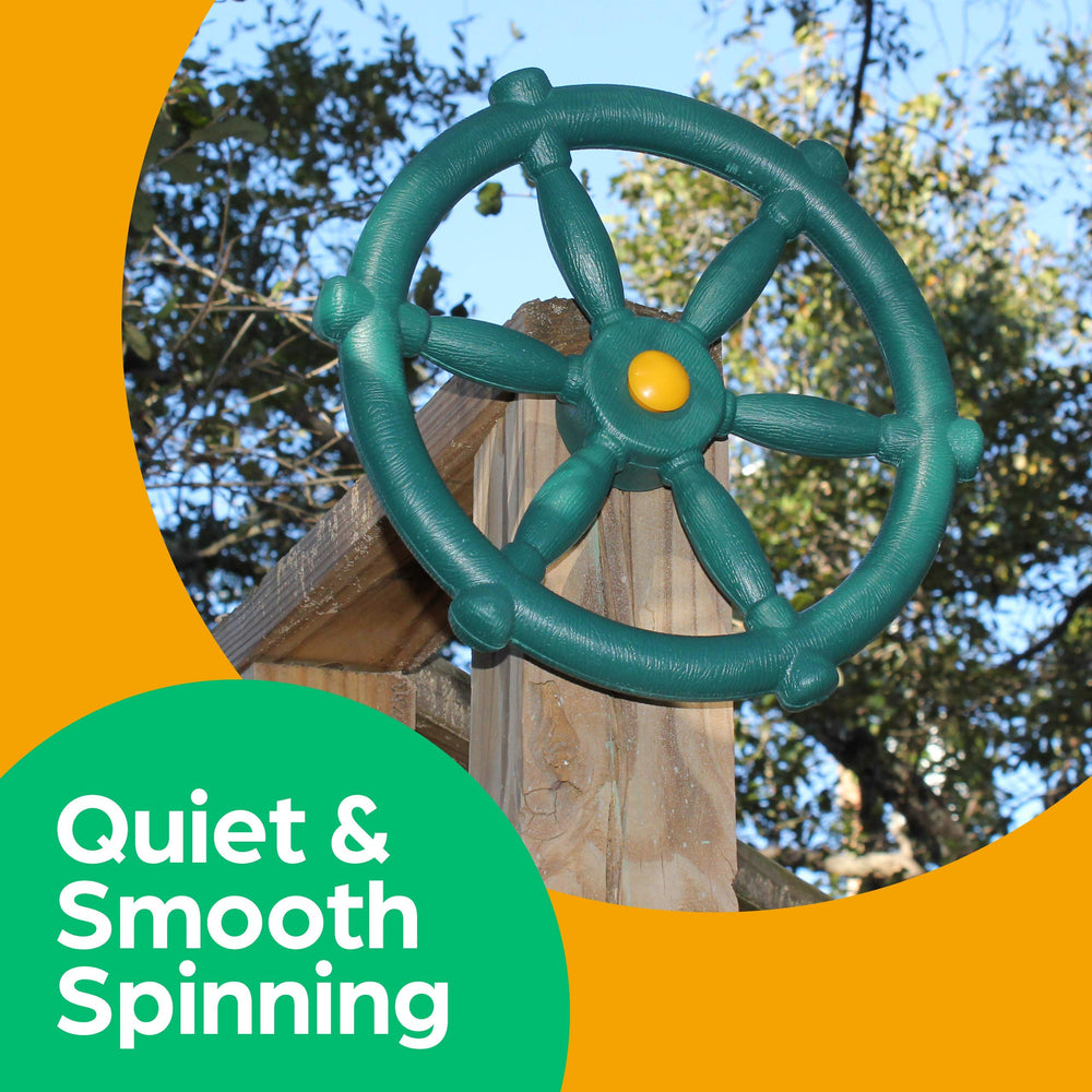 Jungle Gym Kingdom pirate ship wheel kids steering inspires imagination.