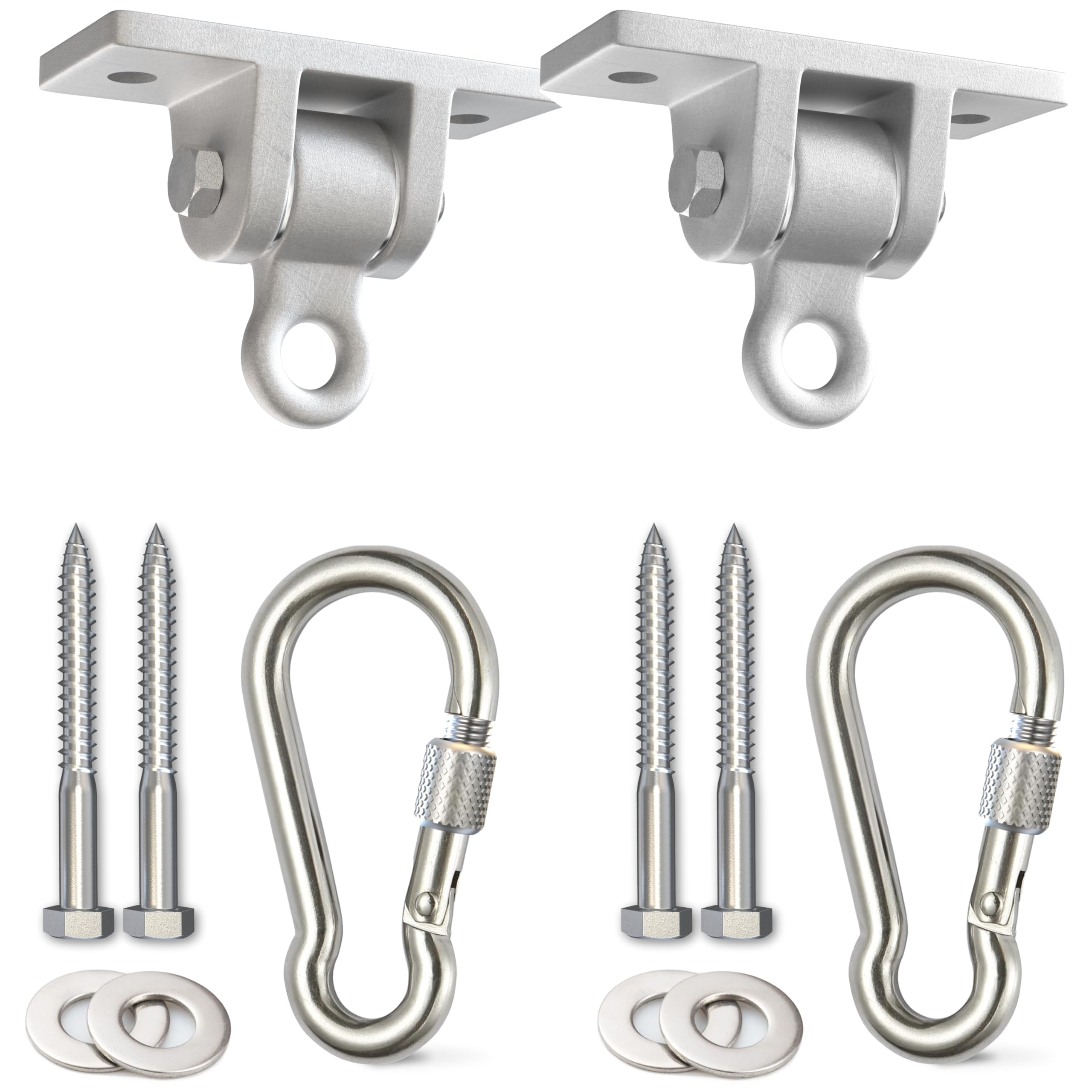 Jungle Gym Kingdom swing set brackets in heavy-duty metal for porch installation.