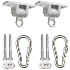 Jungle Gym Kingdom swing set brackets in heavy-duty metal for porch installation.