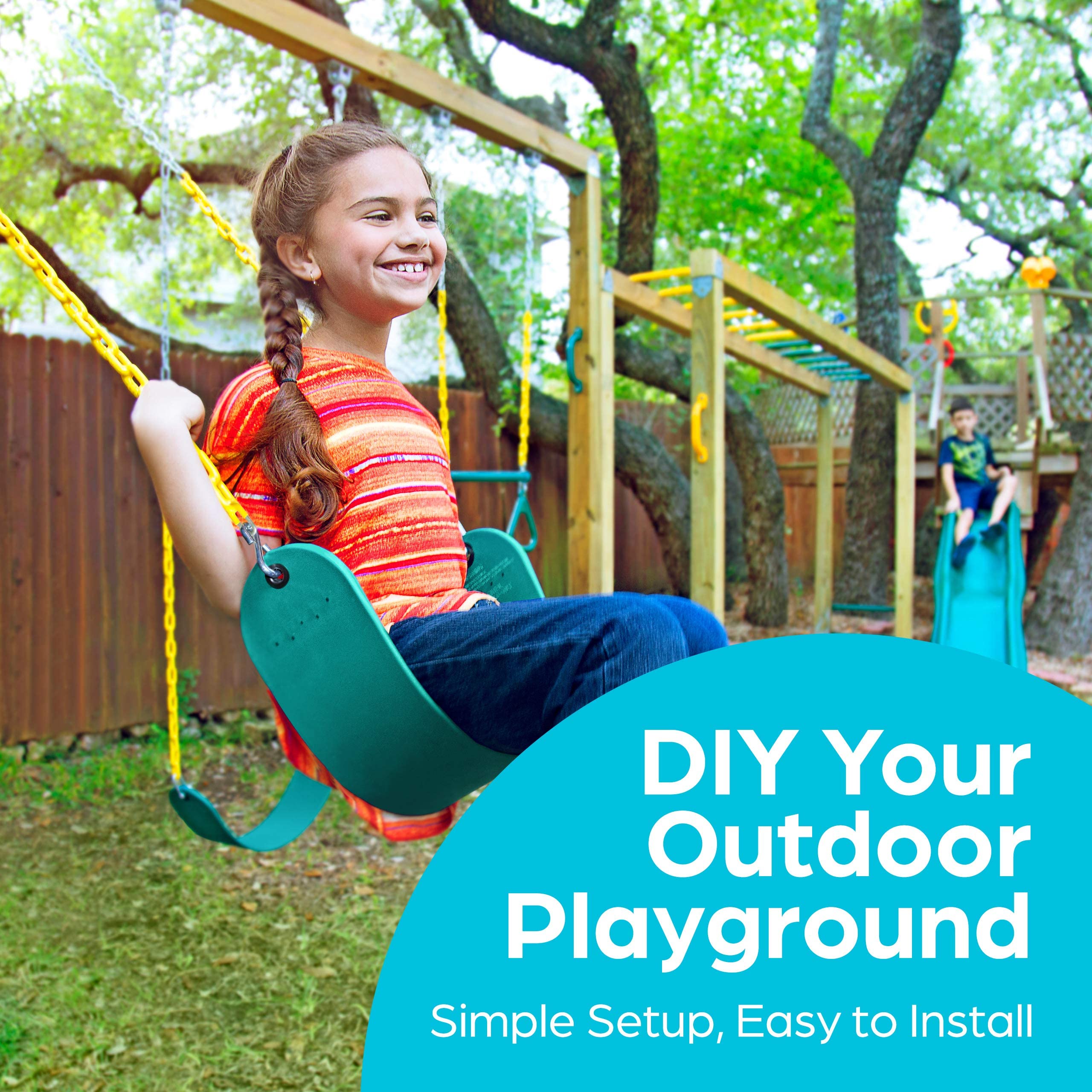 Jungle Gym Kingdom swingset accessory kit expands backyard play options