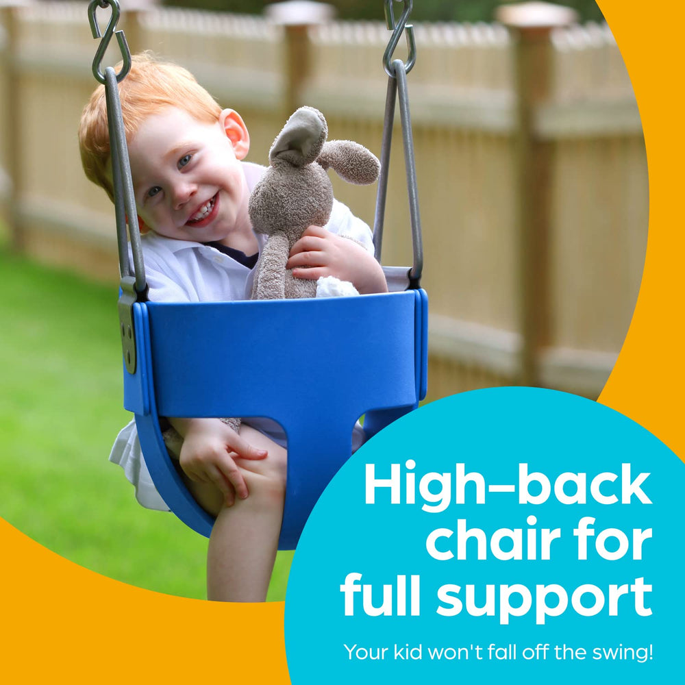 Jungle Gym Kingdom toddler swing seat dimensions 12.2 by 11.41 inches.