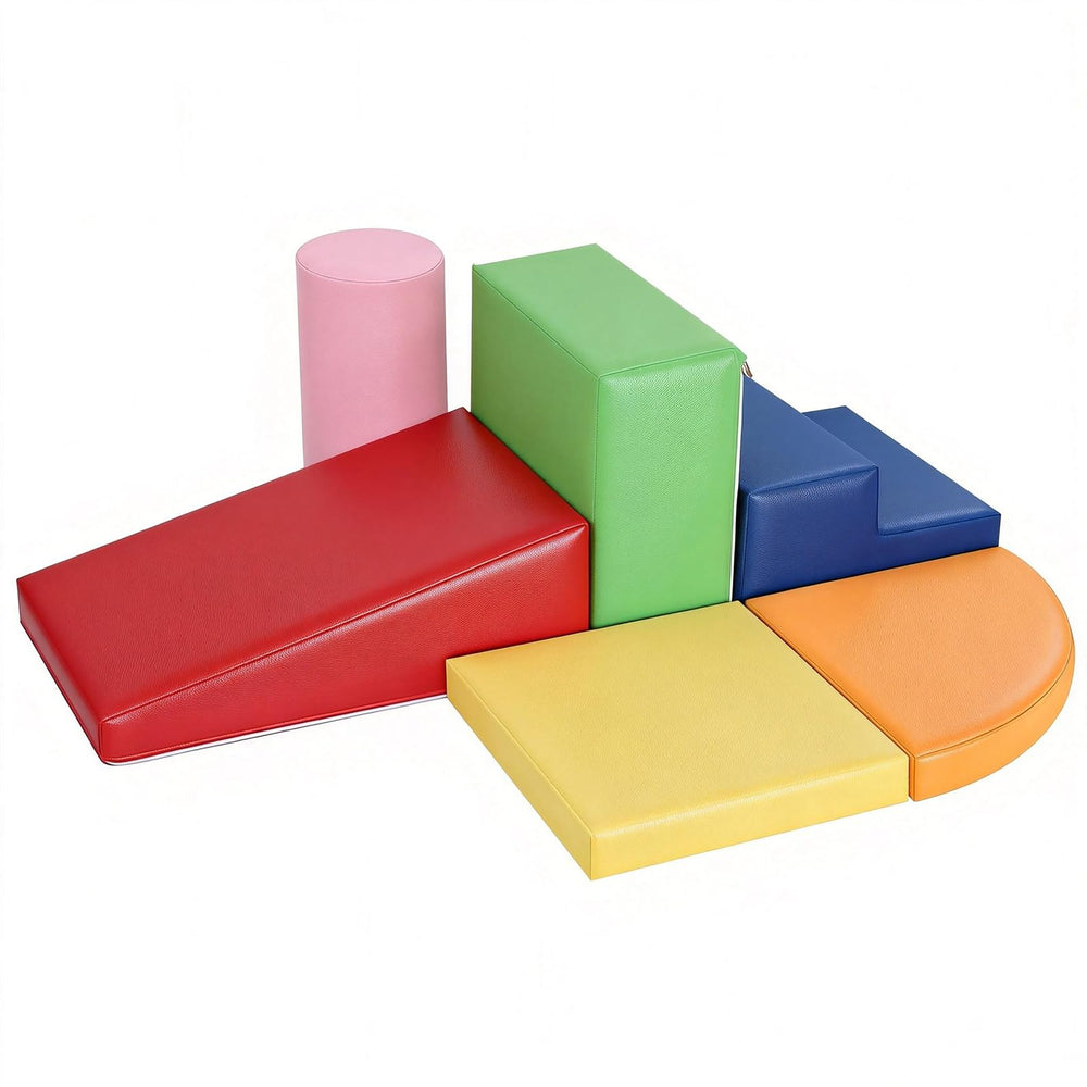 JungleDove 6-piece foam climbing blocks set for safe indoor play and exploration.