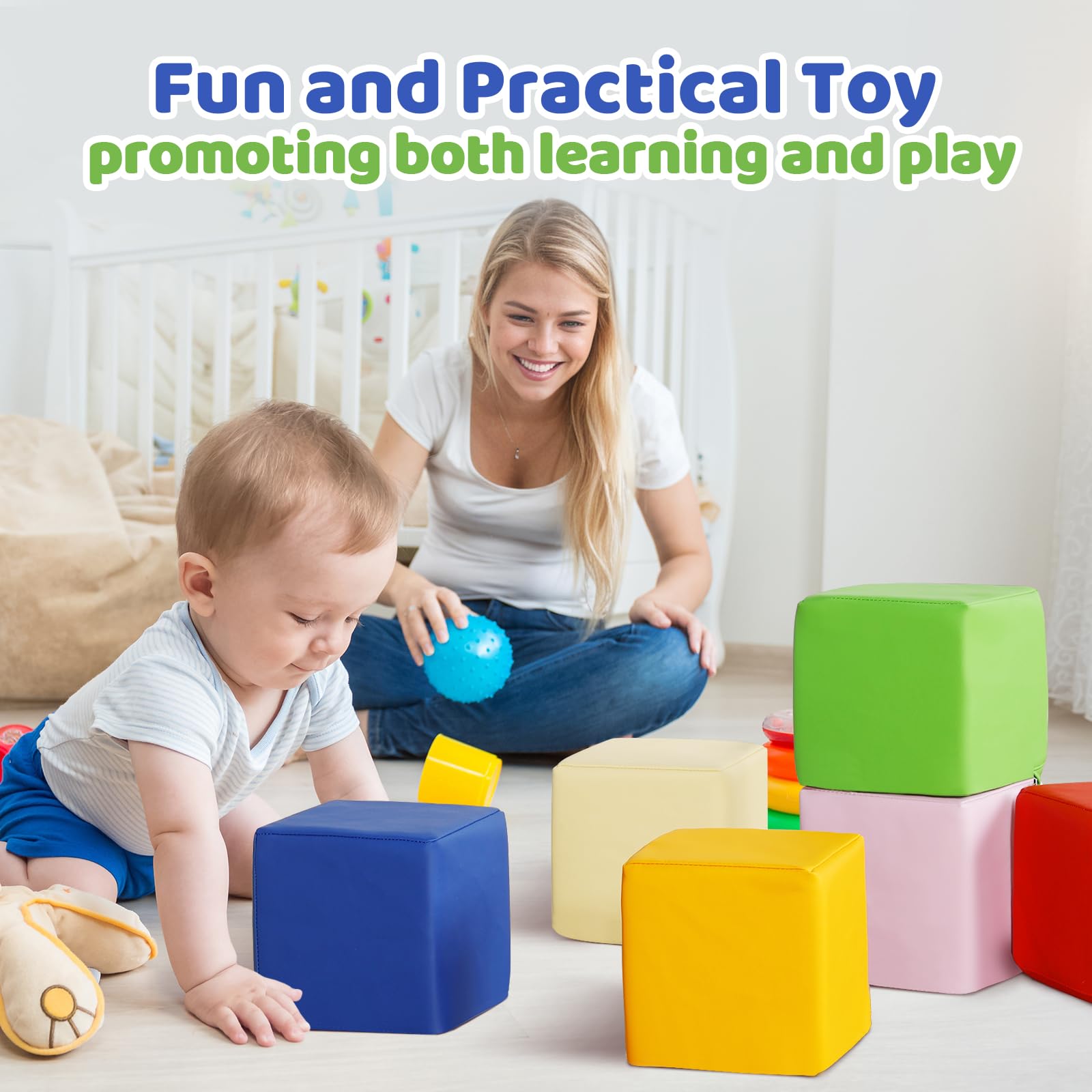 JungleDove toddler stacking blocks in use, promotes hand-eye coordination during play.