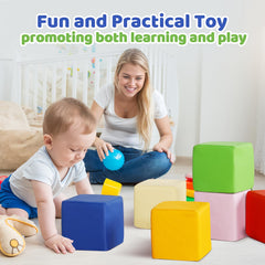 JungleDove toddler stacking blocks in use, promotes hand-eye coordination during play.