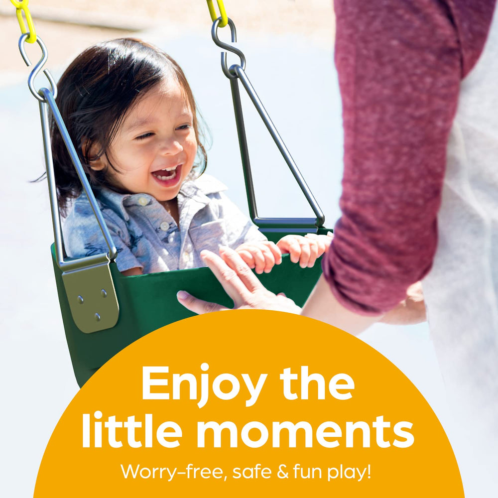 Jungle Gym Kingdom baby swing closeup, durable materials for daily use
