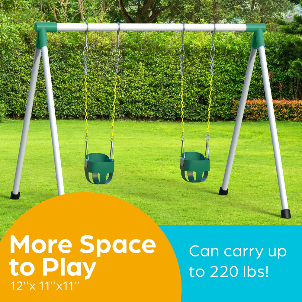 Jungle Gym Kingdom fully assembled swing, ready to hang right away