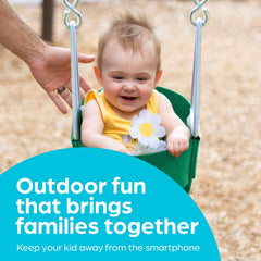 Jungle Gym Kingdom green color finish, weather-friendly outdoor toy