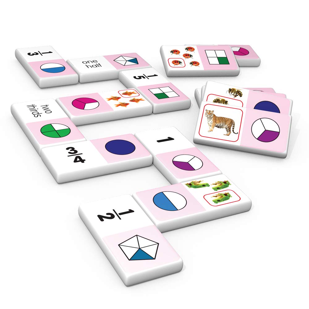Junior Learning JL485 fraction dominoes play session supports cooperative learning.