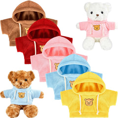 Junkin pink hoodie bear doll clothes keep plush toy ready for playtime