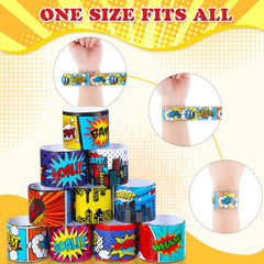 Group of kids trading Junkin Hero bracelets at a party