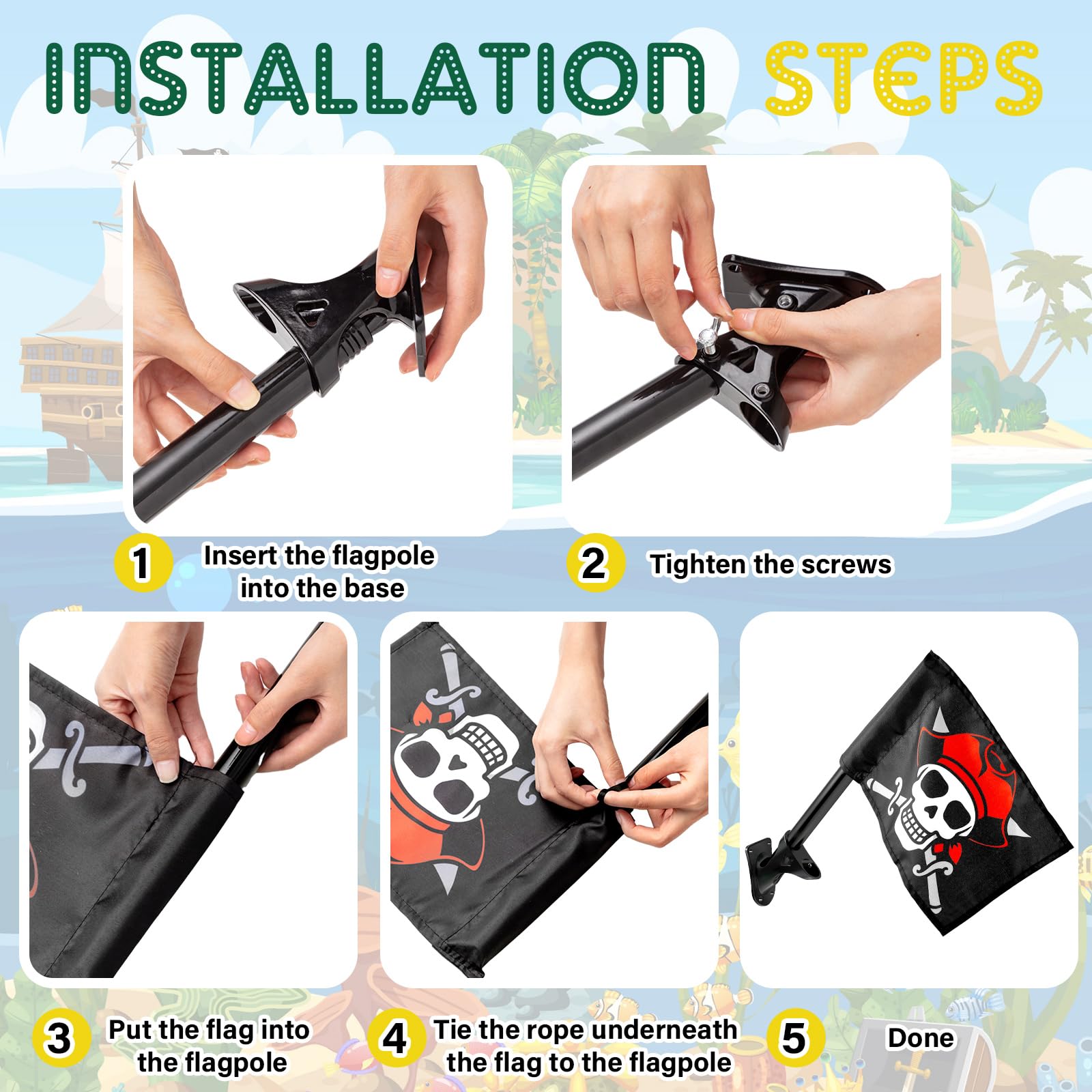 Junkin safety handles provide secure grip for safe climbing.