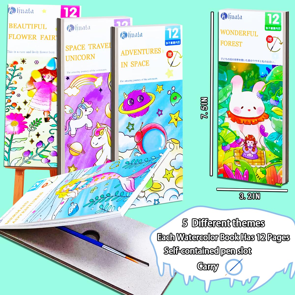 JUNQIU compact kit is travel-friendly for on-the-go creativity.