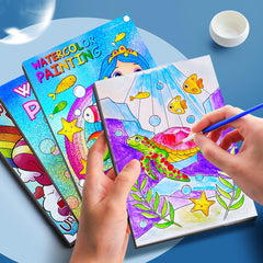 JUNQIU US gift-pack watercolor kit for kids' birthdays and travel
