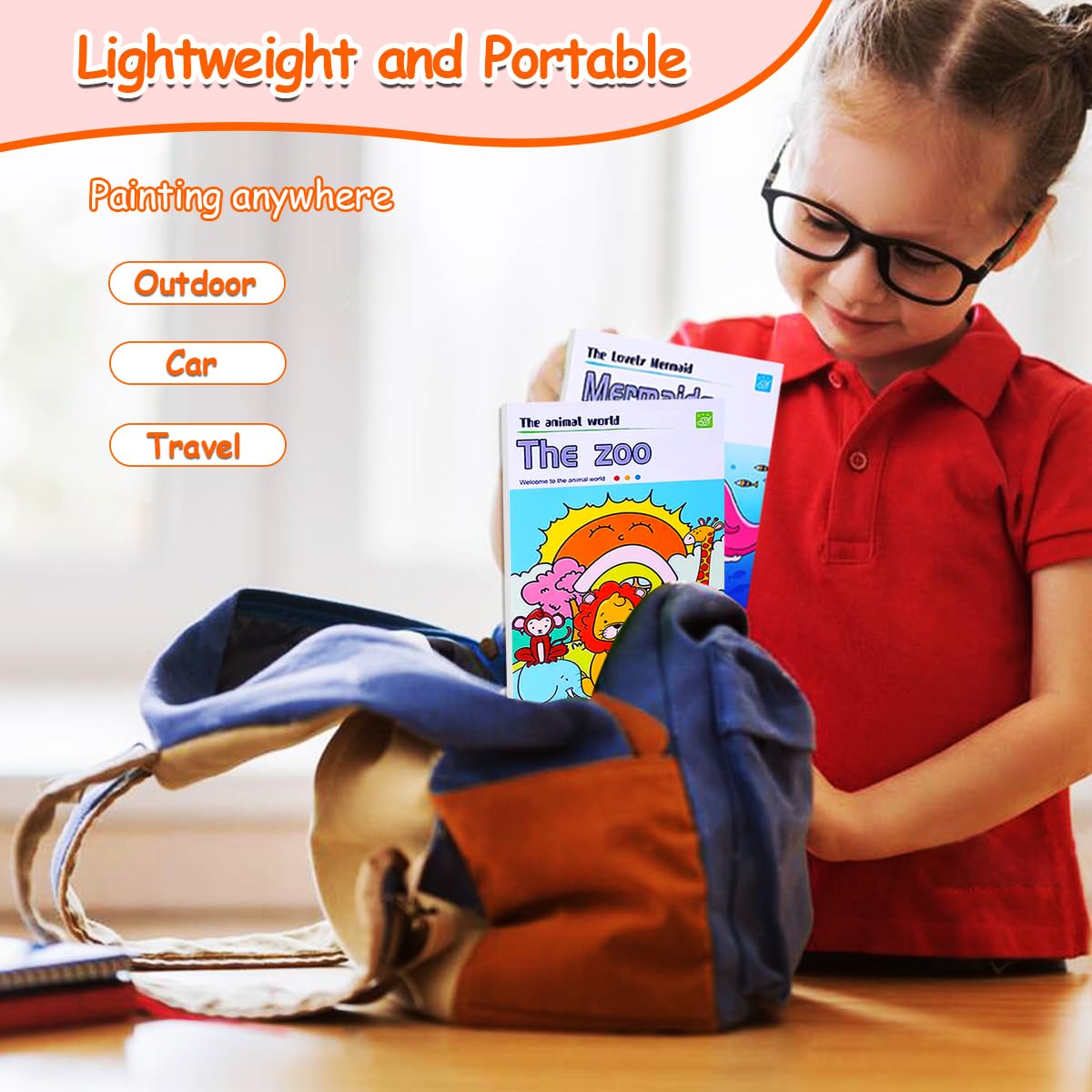 JUNQIU portable pocket watercolor kit ideal for travel.