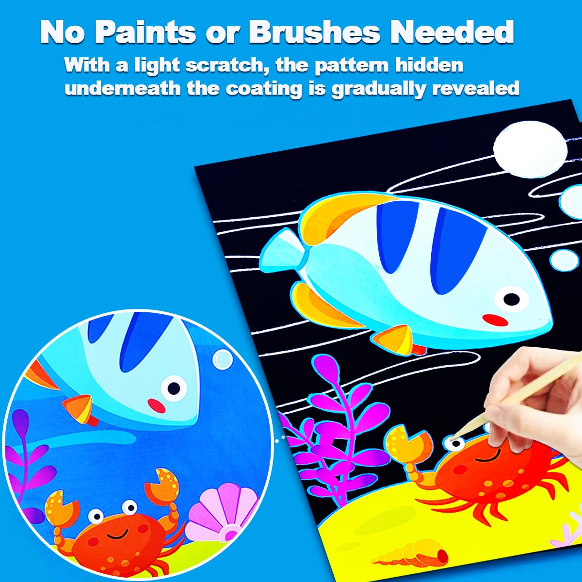 JUNQIU Scratch Art kids craft inspires imaginative play and calm focus.