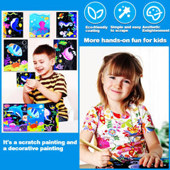 JUNQIU Scratch Art party favors add creative activity to celebrations.