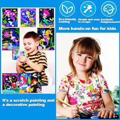 JUNQIU Scratch Art Thick Non-Toxic Paper is durable and kid-friendly