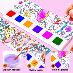 JUNQIU strong-thick-paper pages keep colors contained during water painting.