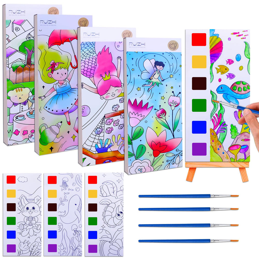 JUNQIU US paint with water book cover showcases kid-friendly, mess-free coloring