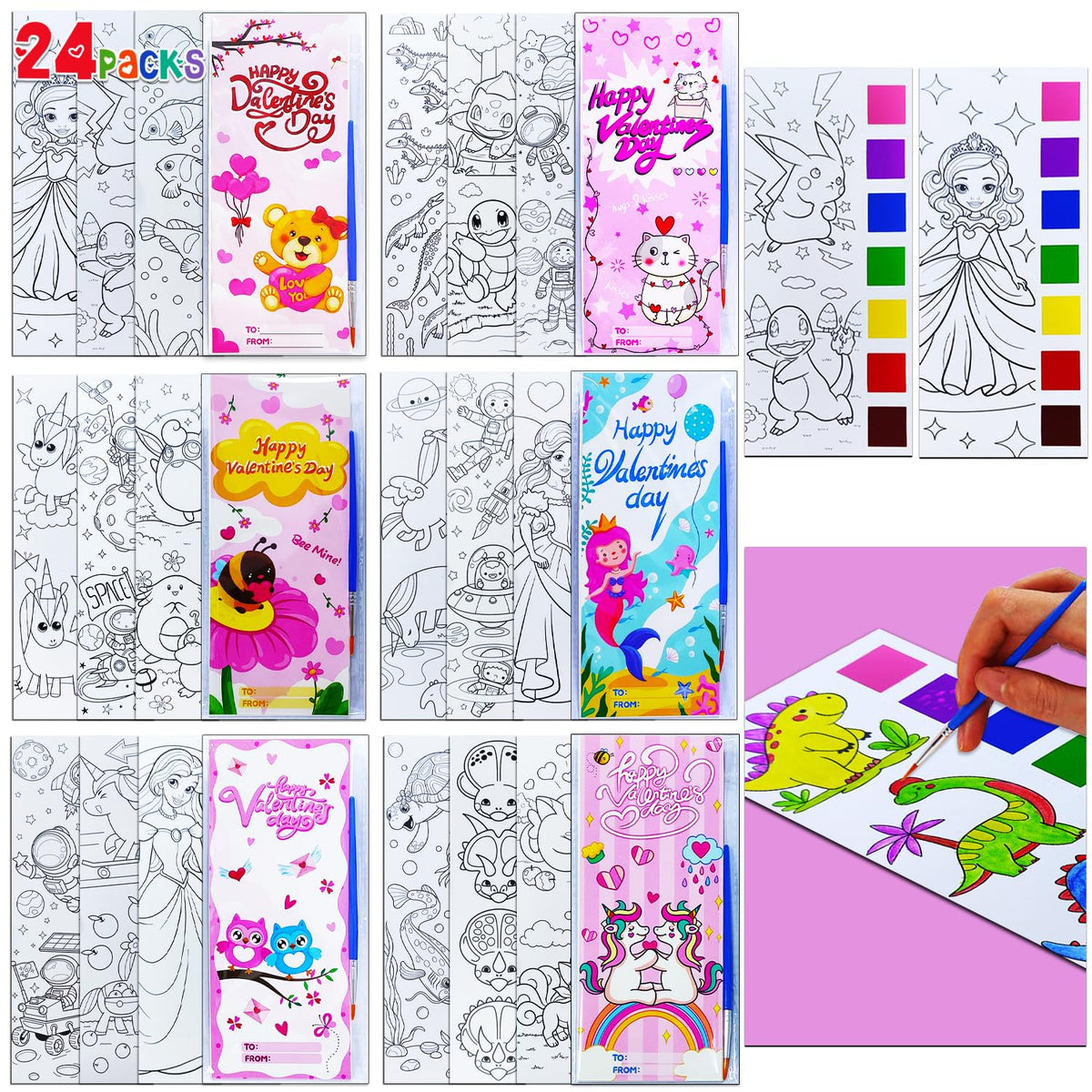 JUNQIU valentines cards for kids classroom exchange with cute pun messages.