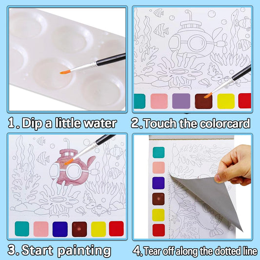 JUNQIU 3Pack brushes and pens included for smooth coloring