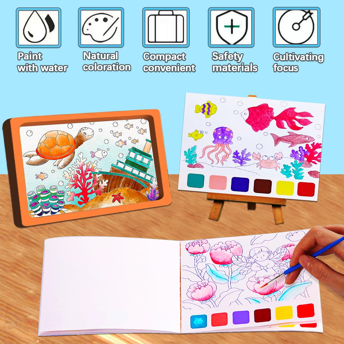 JUNQIU 3Pack 20-page book promotes creative coloring on each page