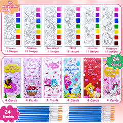JUNQIU watercolor coloring book with 72 pieces fuels creative gift-making.