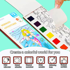 JUNQIU six-color pigments offer washable watercolor fun for kids.