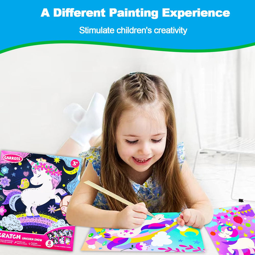 Wooden stylus included for precise scratch art exploration