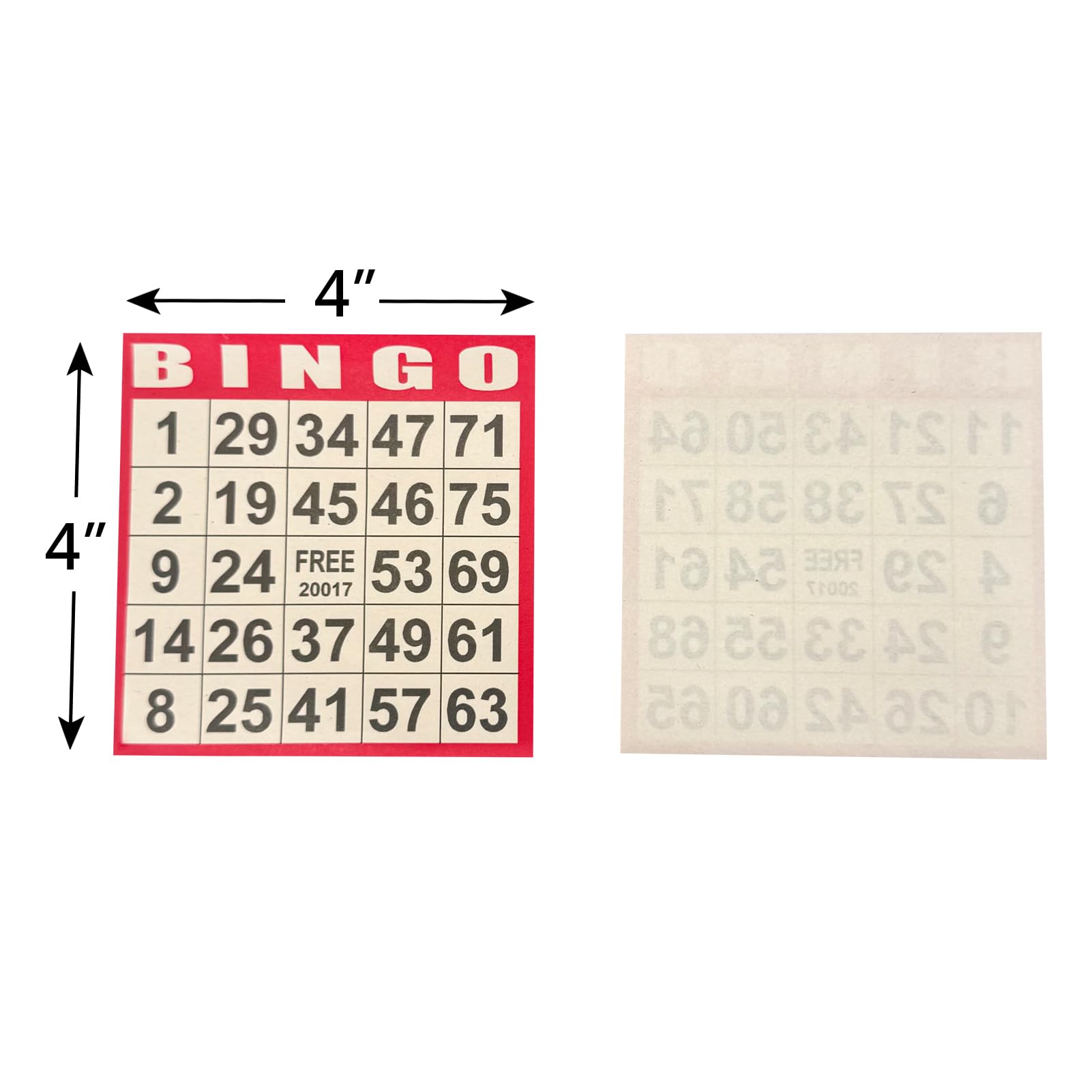 JUNWRROW Bingo cards feature bold numbers for readability across ages