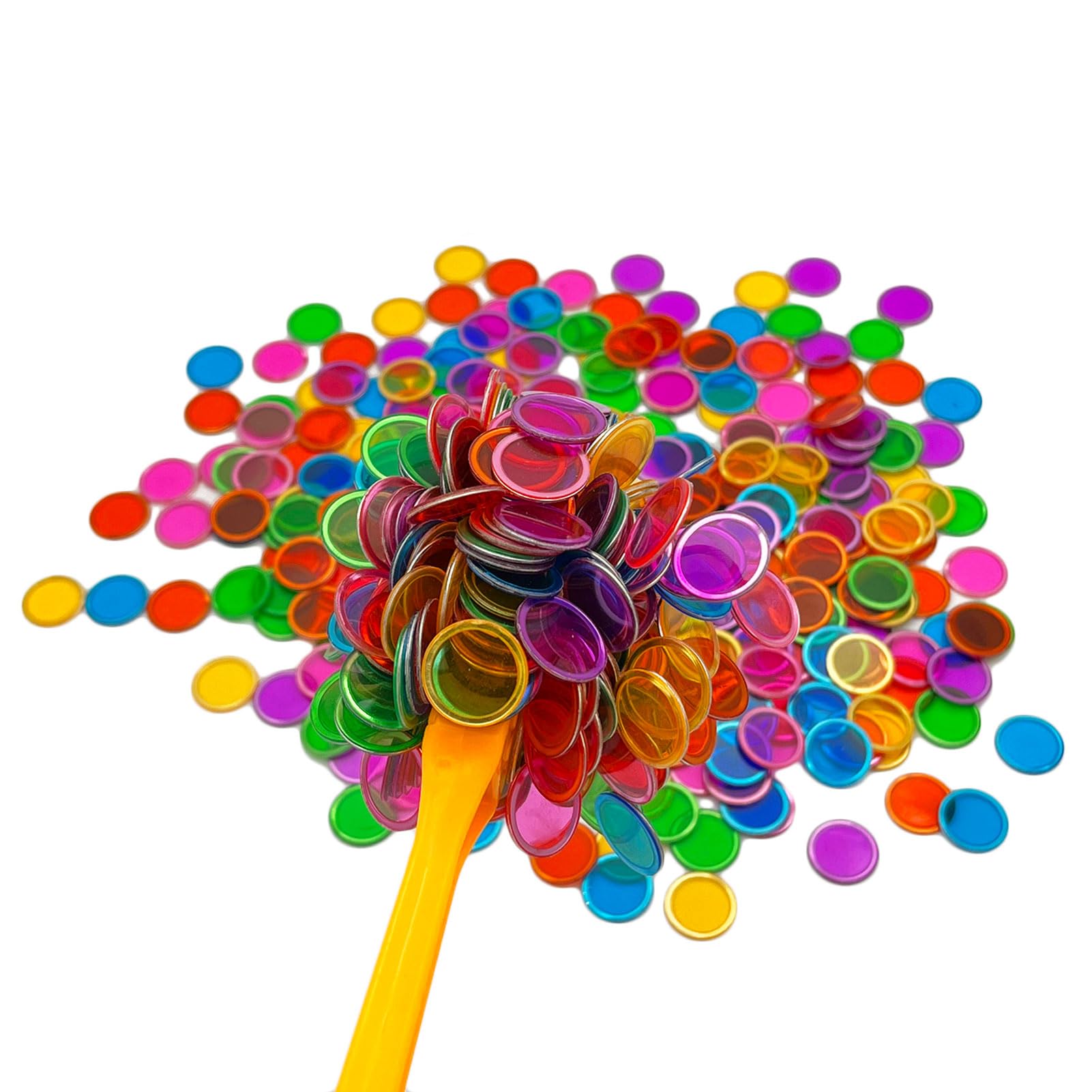 JUNWRROW six-color chips set for counting and sorting activities.