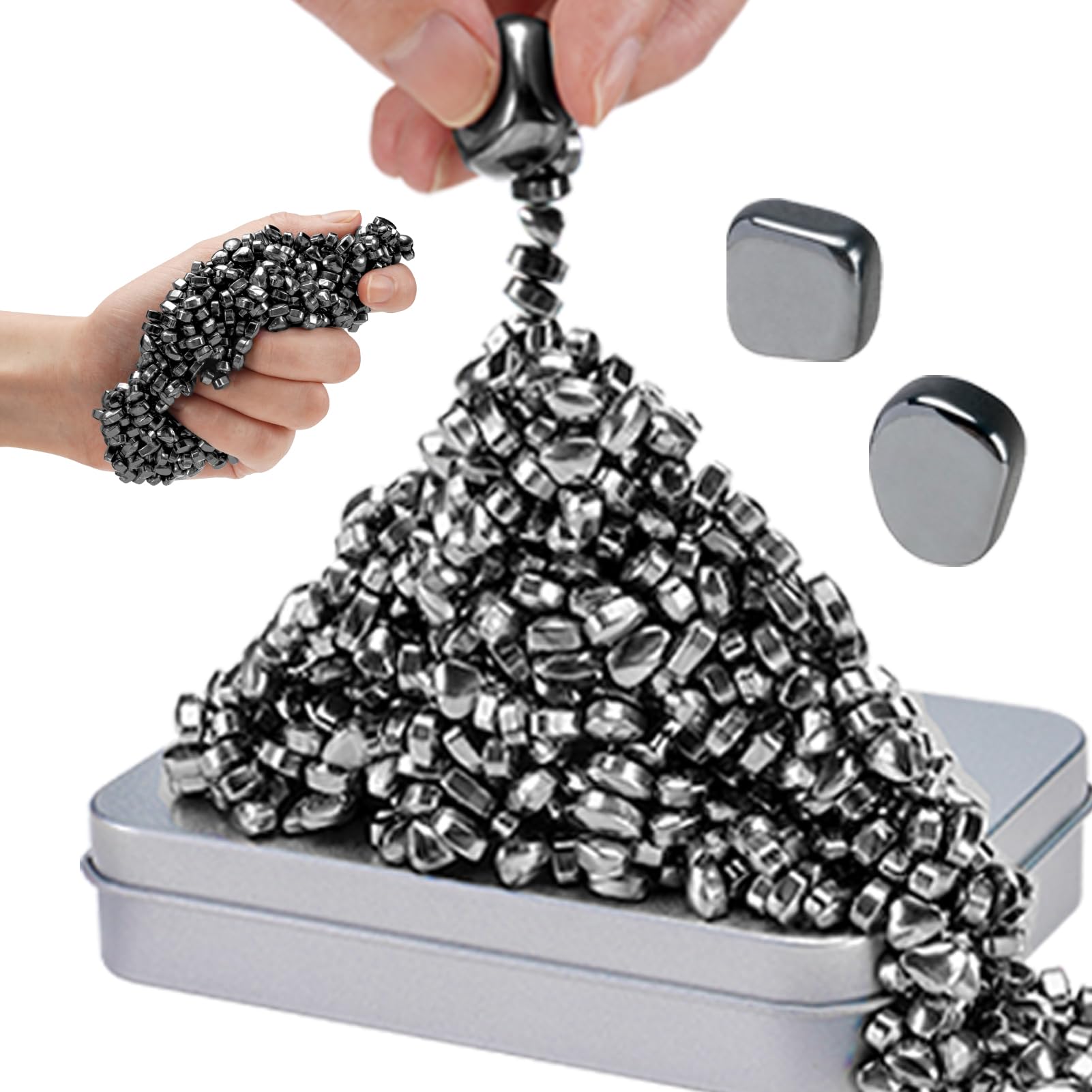 JUNYANG magnetic balls close-up showing smooth beads for focused desk play.