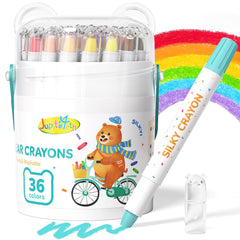 JUPITEARTH 36-color twist crayons pack sparks vibrant imagination and smooth coloring for kids.
