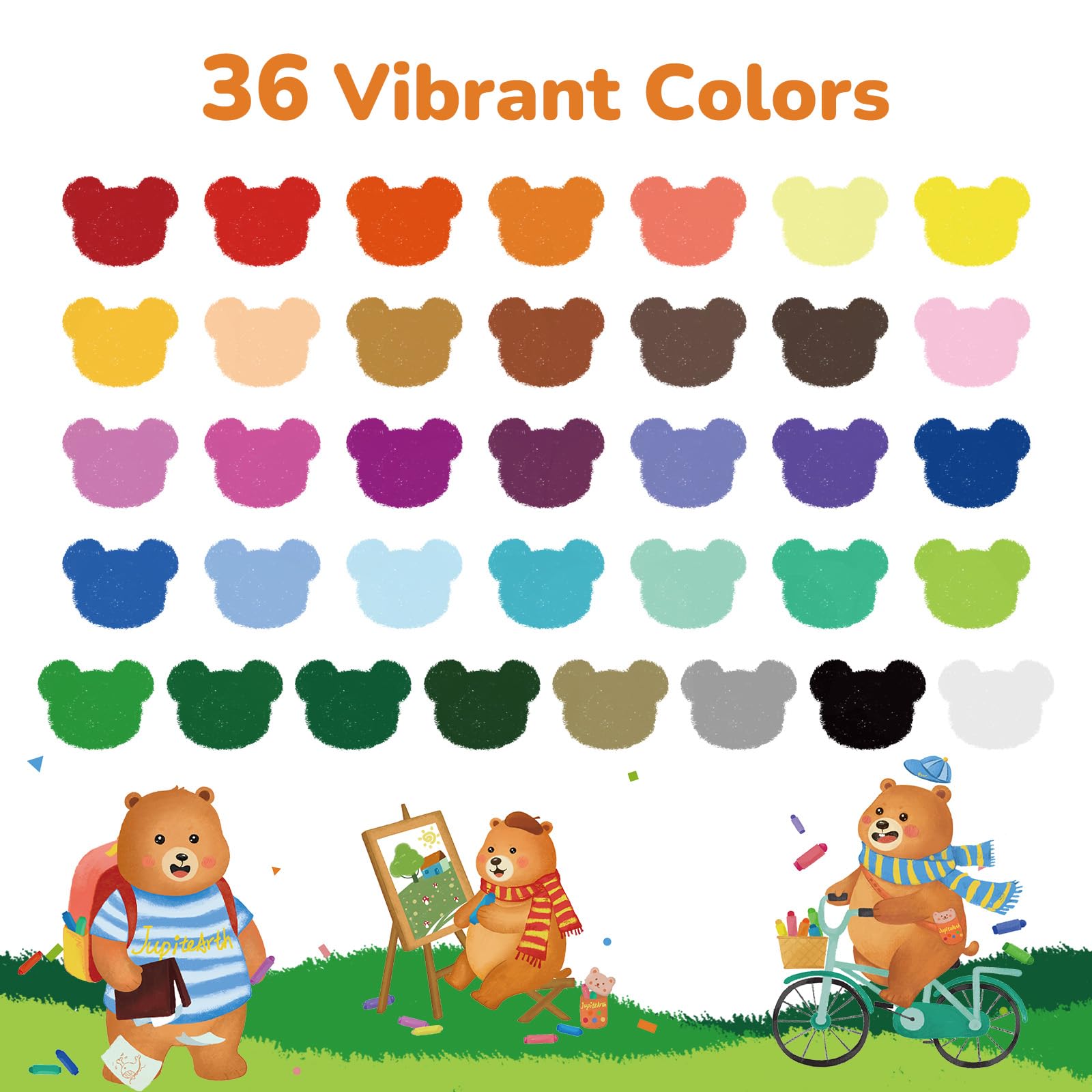 JUPITEARTH durable eco-friendly plastic resists breaks during busy art time.