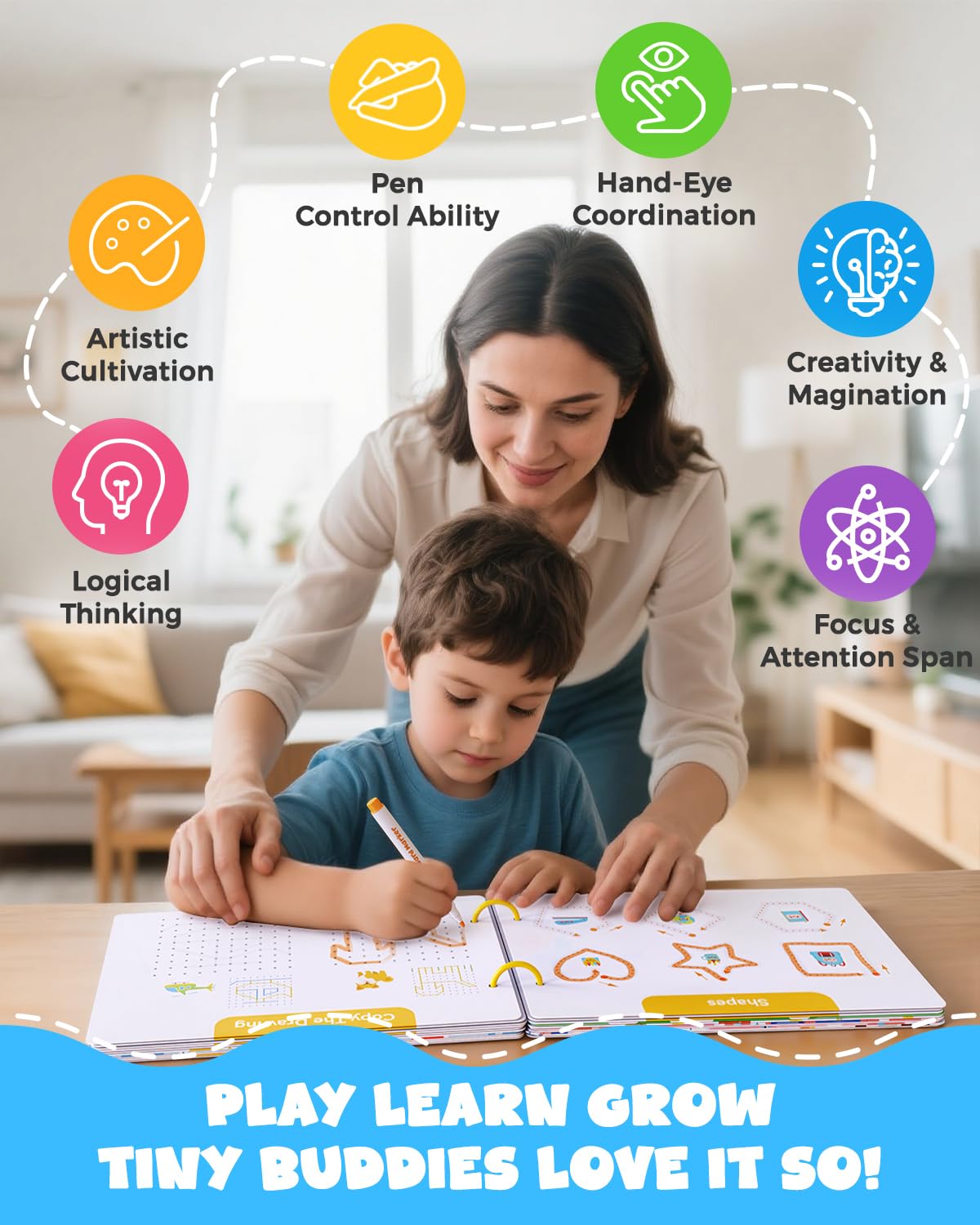 JUPITEARTH kid handwriting activity supports early writing practice.