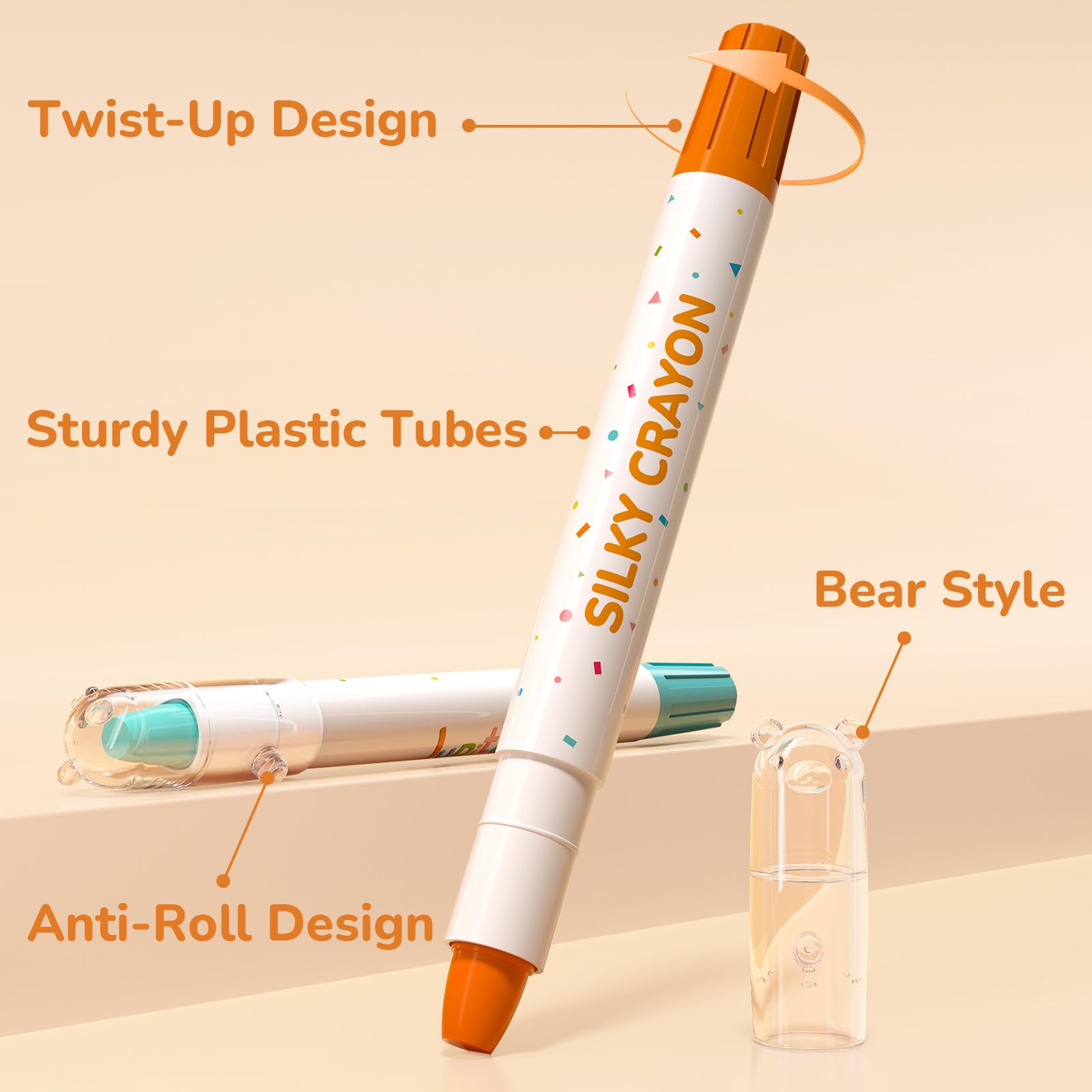 JUPITEARTH non-toxic washable crayons are kid-safe and easy to clean.