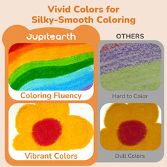 JUPITEARTH silky glide lets kids color smoothly with less pressure.
