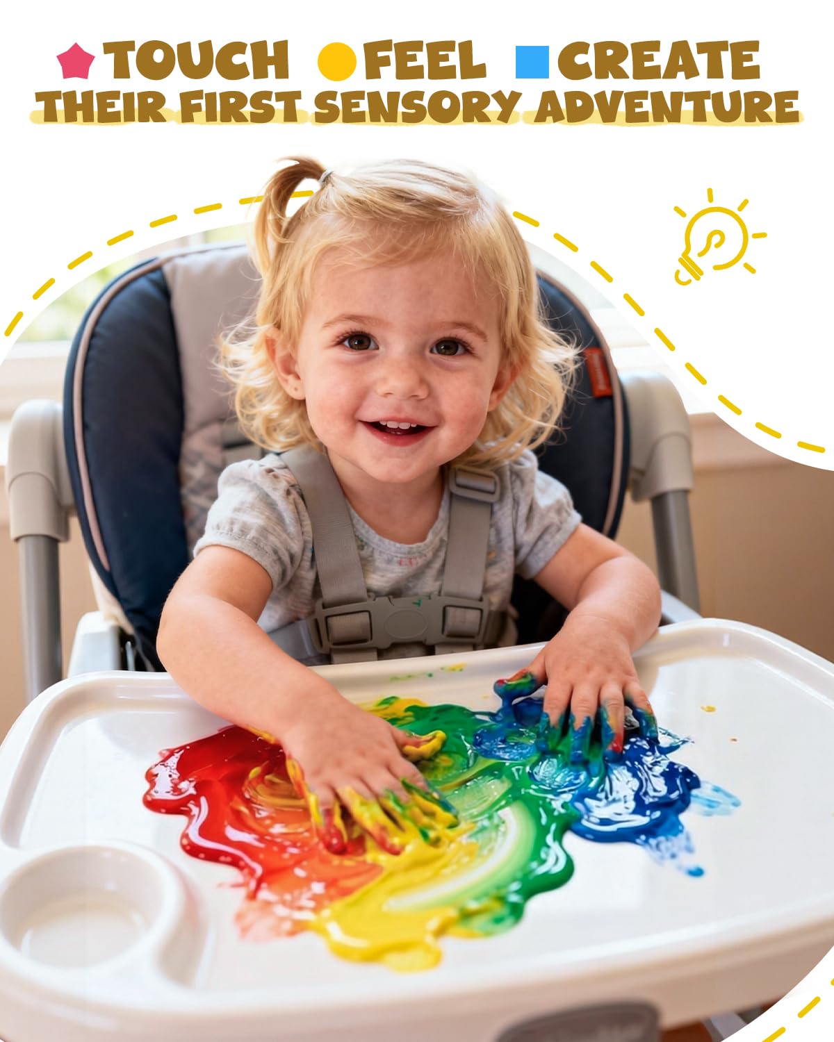 JUPITEARTH reusable cups organize paints for group art activities.