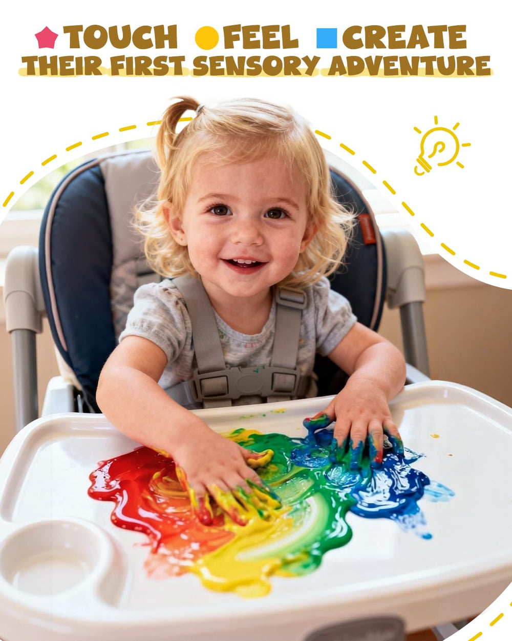 JUPITEARTH reusable cups organize paints for group art activities.