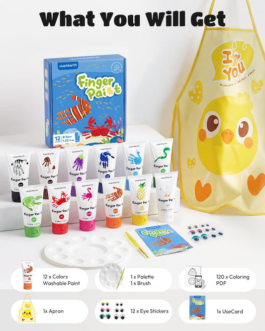 JUPITEARTH artist apron protects clothing during mess-free art sessions